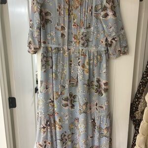 Floral Blue Maxi Dress
